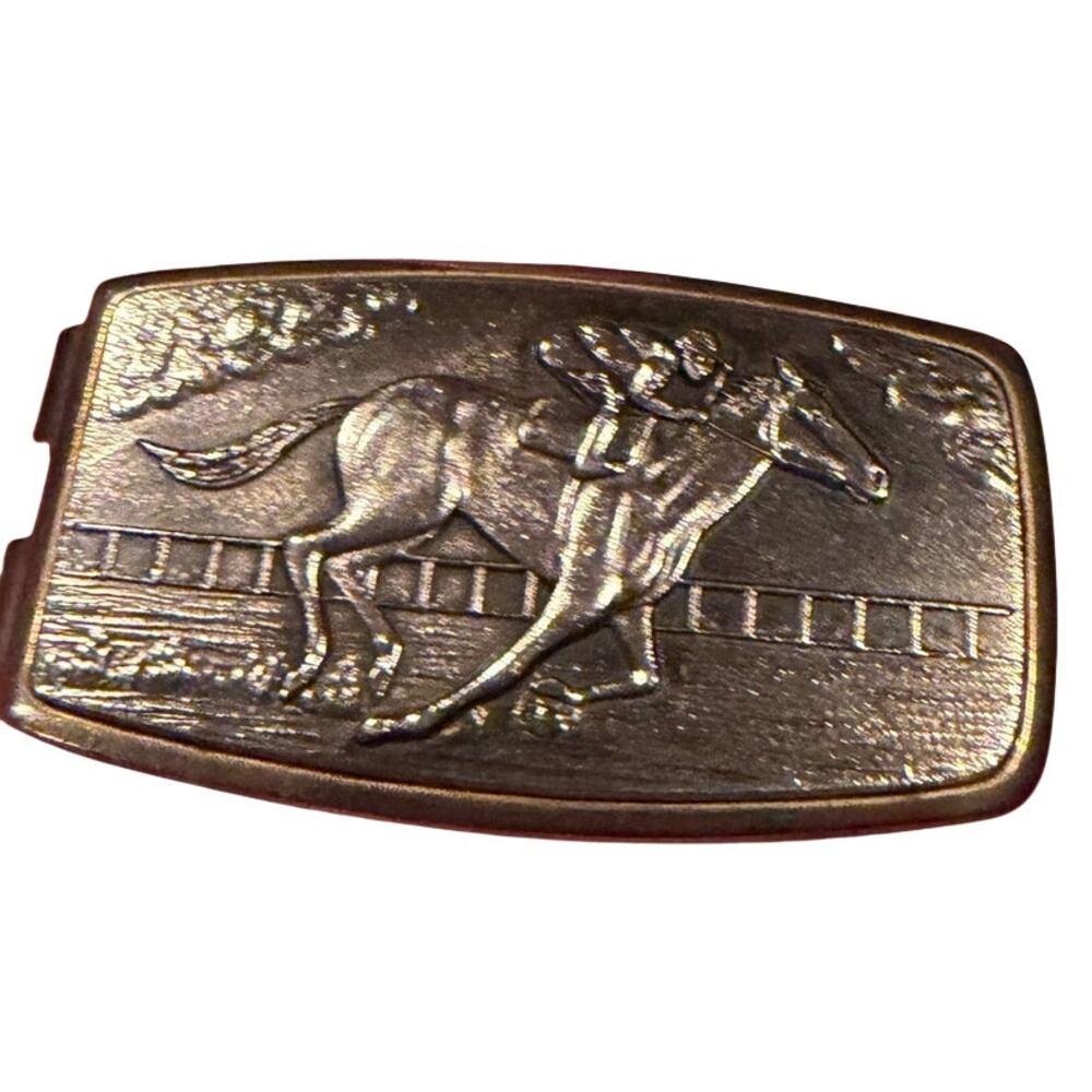 Vintage Mid-Century Anson Horse Racing Money Clip - 1960s Collectible